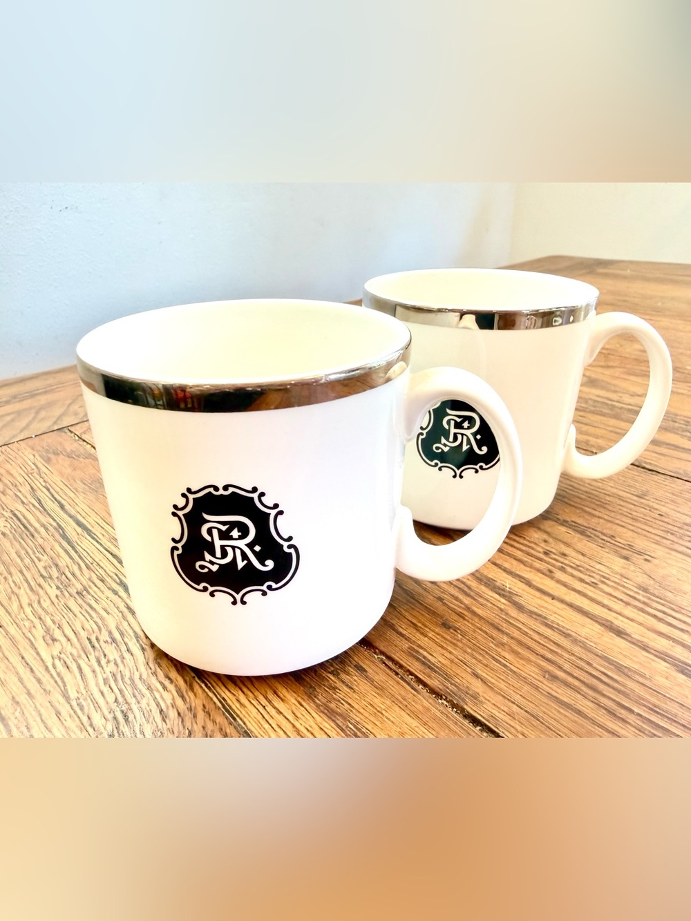 St. Regis Beijing Mugs Set of Two Porcelain Coffee Tea Luxury Hotel White Cups - Picture 2 of 4